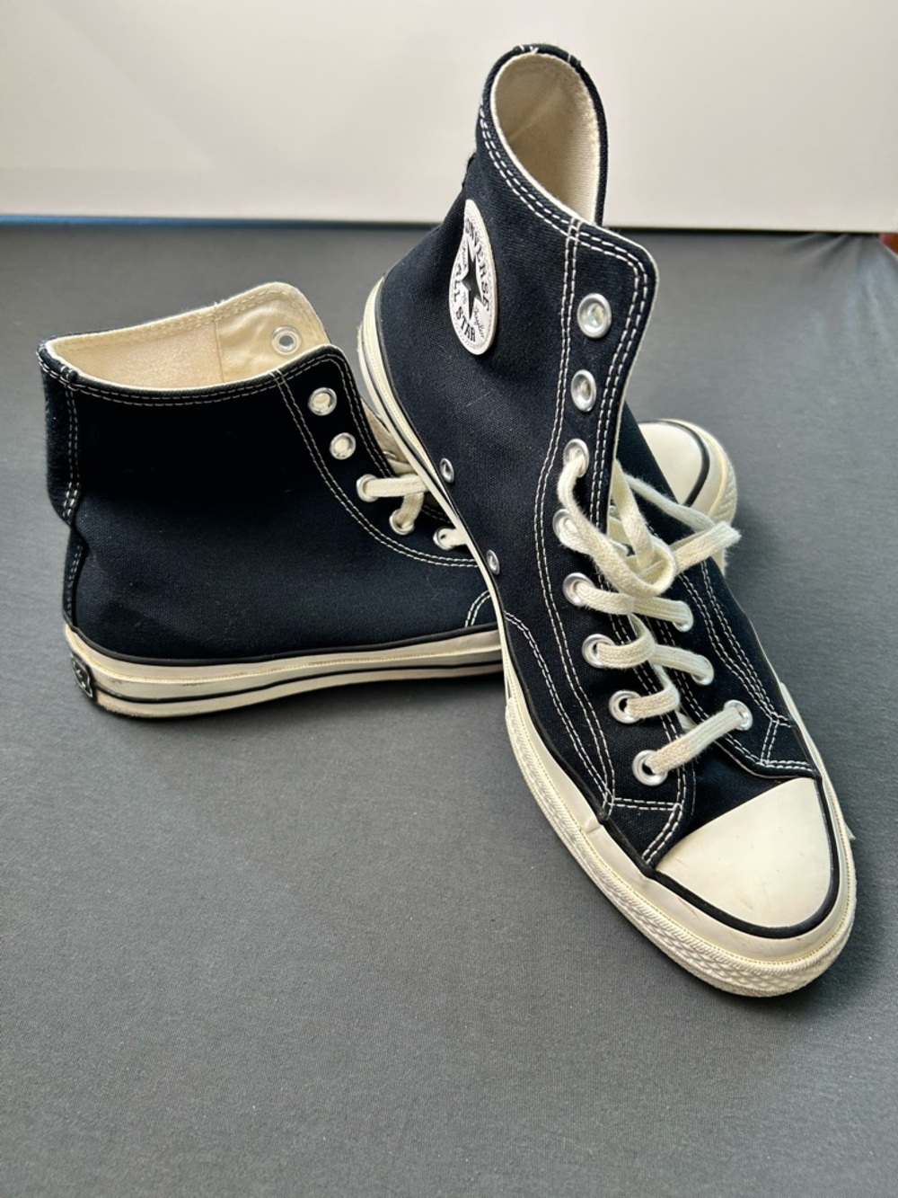 Converse Black and White High Top Canvas Sneakers (F0118)